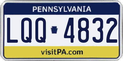 PA license plate LQQ4832