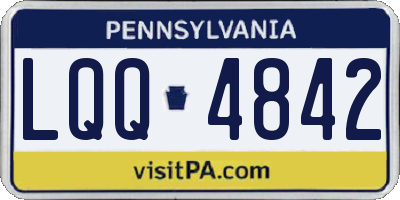 PA license plate LQQ4842