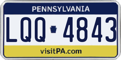 PA license plate LQQ4843