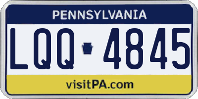 PA license plate LQQ4845