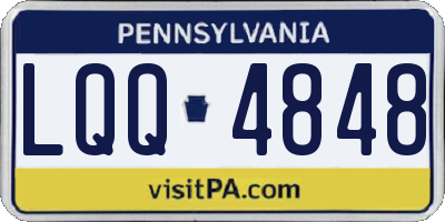 PA license plate LQQ4848