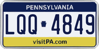 PA license plate LQQ4849