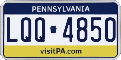 PA license plate LQQ4850