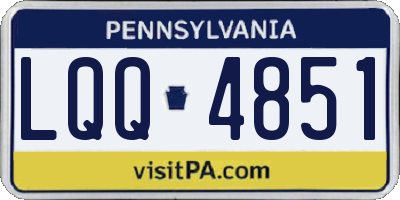 PA license plate LQQ4851