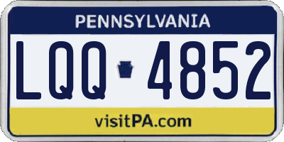 PA license plate LQQ4852