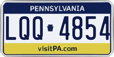 PA license plate LQQ4854