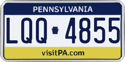PA license plate LQQ4855