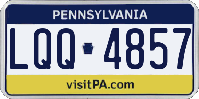 PA license plate LQQ4857