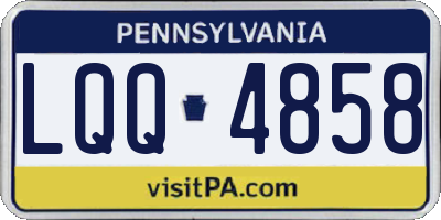 PA license plate LQQ4858