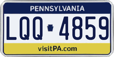 PA license plate LQQ4859