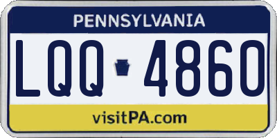 PA license plate LQQ4860