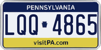 PA license plate LQQ4865