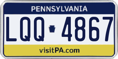 PA license plate LQQ4867