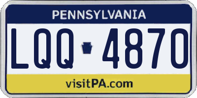 PA license plate LQQ4870