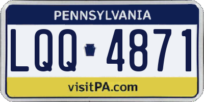 PA license plate LQQ4871