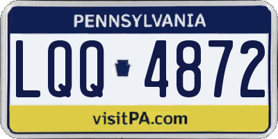 PA license plate LQQ4872
