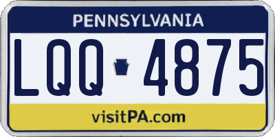 PA license plate LQQ4875