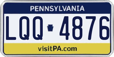 PA license plate LQQ4876