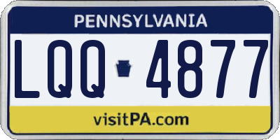 PA license plate LQQ4877