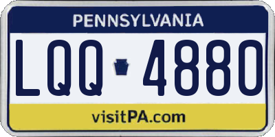 PA license plate LQQ4880
