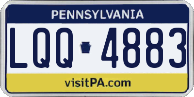 PA license plate LQQ4883