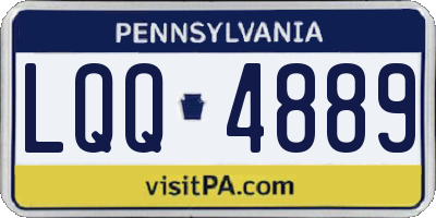 PA license plate LQQ4889