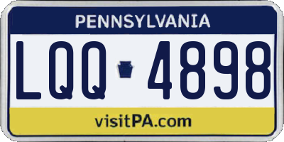 PA license plate LQQ4898