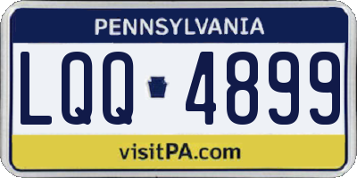PA license plate LQQ4899