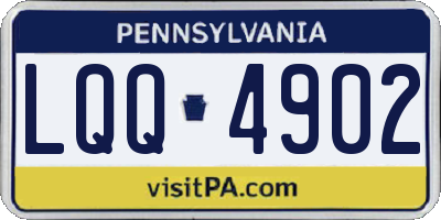 PA license plate LQQ4902
