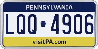 PA license plate LQQ4906