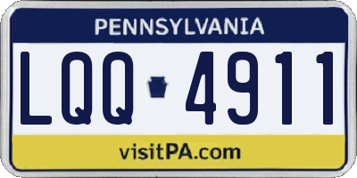 PA license plate LQQ4911