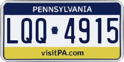 PA license plate LQQ4915