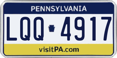 PA license plate LQQ4917