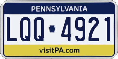 PA license plate LQQ4921