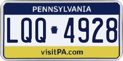 PA license plate LQQ4928