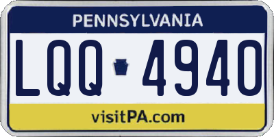 PA license plate LQQ4940