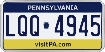 PA license plate LQQ4945