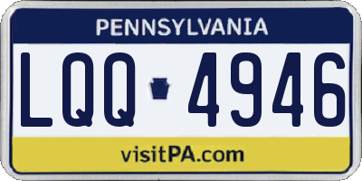 PA license plate LQQ4946