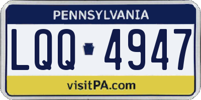 PA license plate LQQ4947