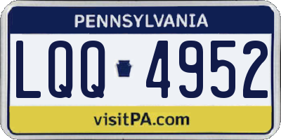 PA license plate LQQ4952