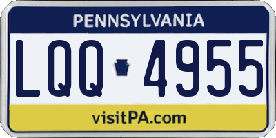PA license plate LQQ4955