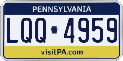 PA license plate LQQ4959