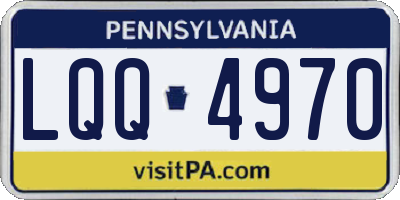 PA license plate LQQ4970