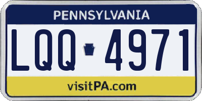 PA license plate LQQ4971