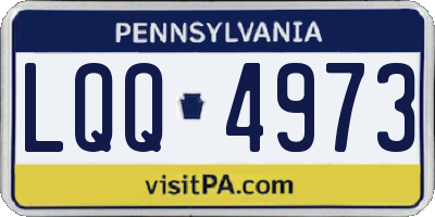 PA license plate LQQ4973
