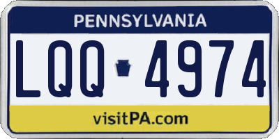 PA license plate LQQ4974