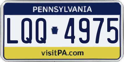PA license plate LQQ4975