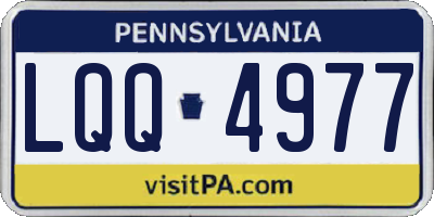 PA license plate LQQ4977