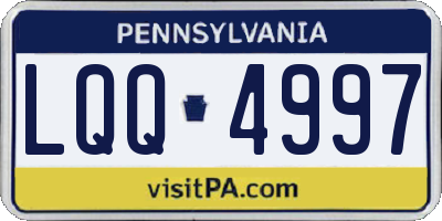 PA license plate LQQ4997