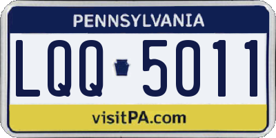 PA license plate LQQ5011